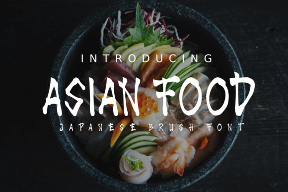 Asian Food Font for Creative Projects