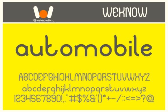 Automobile Font for Creative Projects
