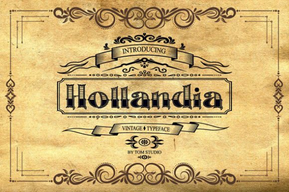 Hollandia Font: Bold Vintage Style