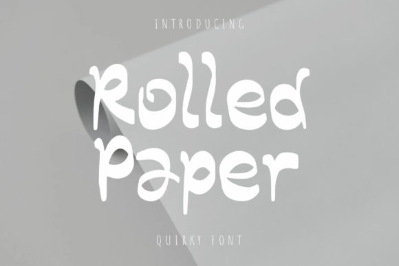 Rolled Paper Font for Creative Brands